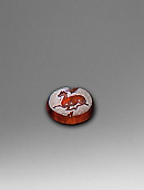 Ring stone - Red-orange carnelian - Goat lying